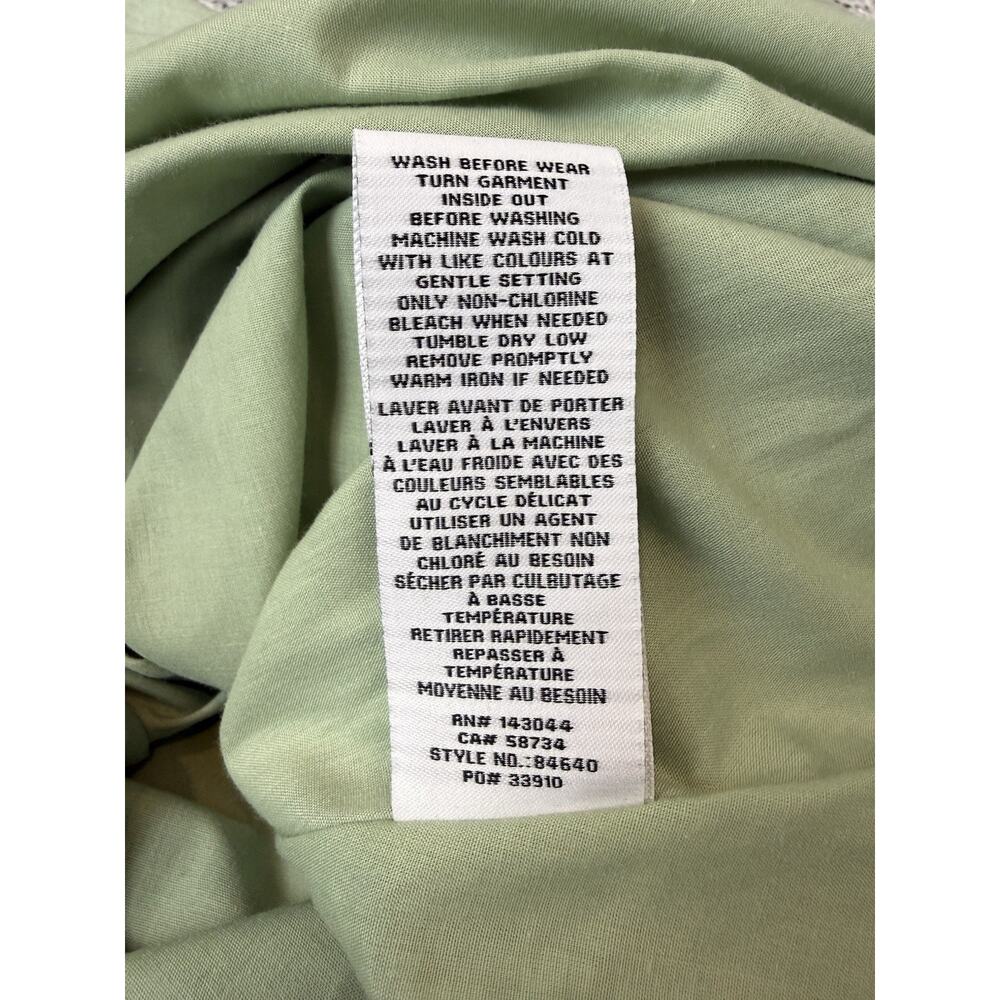 Christian Lacroix Dress Womens 4 Sage Green Linen Feminine Romantic Cottagecore - Picture 11 of 12